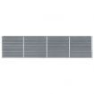 Raised Garden Bed 320x40x77 cm Galvanised Steel Grey