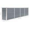 Raised Garden Bed 320x40x77 cm Galvanised Steel Grey