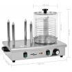 Hot Dog Warmer with 4 Rods Stainless Steel 550 W