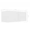 TV Cabinet White 80x30x30 cm Chipboard