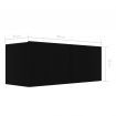 TV Cabinet Black 80x30x30 cm Chipboard