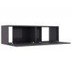 TV Cabinet High Gloss Grey 100x30x30 cm Chipboard