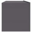 TV Cabinet High Gloss Grey 100x30x30 cm Chipboard