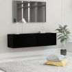 TV Cabinet Black 120x30x30 cm Chipboard