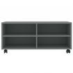 TV Cabinet with Castors Grey 90x35x35 cm Engineered Wood