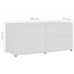 TV Cabinet White 80x34x36 cm Chipboard