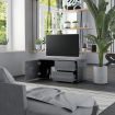 TV Cabinet High Gloss Grey 80x34x36 cm Chipboard