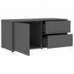 TV Cabinet High Gloss Grey 80x34x36 cm Chipboard