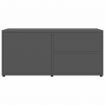 TV Cabinet High Gloss Grey 80x34x36 cm Chipboard