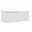 TV Cabinet White 80x34x30 cm Chipboard