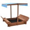 Sandbox with Roof Firwood 122x120x123 cm