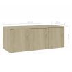 TV Cabinet Sonoma Oak 80x34x30 cm Chipboard