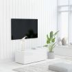 TV Cabinet High Gloss White 80x34x30 cm Chipboard