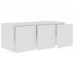 TV Cabinet High Gloss White 80x34x30 cm Chipboard