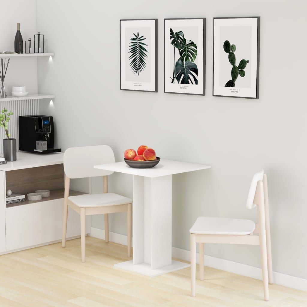 Bistro Table White 60x60x75 cm Chipboard