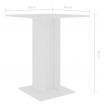 Bistro Table White 60x60x75 cm Chipboard