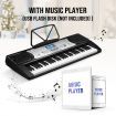 61 Key Electronic Keyboard Piano with 24 Demo Songs LED Screen Music Stand Melodic