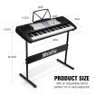 61 Key Electronic Keyboard Piano with 24 Demo Songs LED Screen Music Stand Melodic