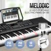 Electronic Piano Keyboard Melodic 61 Lighted Keys USB Port 50 Demo Songs Music Stand