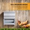 Chicken Feeder Farm Poultry Chook Feeding Waterproof Steel Wall Mounted Coop 15KG