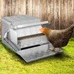 Auto Chicken Feeder Poultry Feeding Trough Spill-Proof Galvanized Steel Tread Plate 12KG