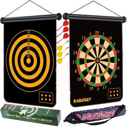17inch Magnetic Dart Board for Kids, Safe Dart Game Toy for Age 6 7 8 9 Year Old Boys, 6PCS Magnetic Darts