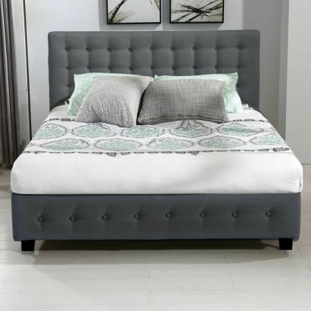 Levede Gas Lift Bed Frame Fabric Base Mattress Storage Double Size Dark Grey Levede Gas Lift Bed Frame Fabric Base Mattress Storage Double Size Dark Grey