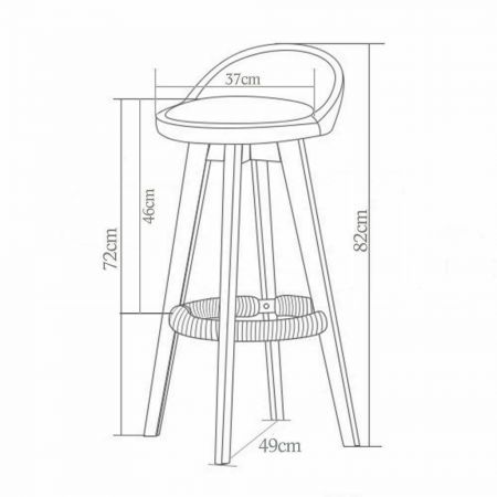 4x Levede Fabric Swivel Bar Stool Kitchen Stool Dining Chair Barstools Grey