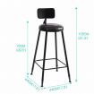 2x Levede Industrial Bar Stool Kitchen Stool Barstools Dining Chair High Back