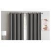 2x Blockout Curtains Panels 3 Layers Eyelet Room Darkening 140x230cm Charcoal