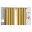 2x Blockout Curtains Panels 3 Layers Eyelet Room Darkening 180x230cm Mustard