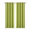 2x Blockout Curtains Panels 3 Layers Eyelet Room Darkening 240x230cm Green