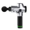 Massage Gun Electric Massager Vibration Muscle Therapy 4 Heads Percussion Silver