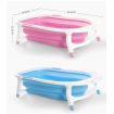 Baby Bath Tub Infant Toddlers Foldable Bathtub Folding Safety Bathing ShowerBlue