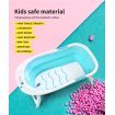 Baby Bath Tub Infant Toddlers Foldable Bathtub Folding Safety Bathing ShowerBlue