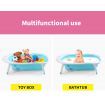 Baby Bath Tub Infant Toddlers Foldable Bathtub Folding Safety Bathing ShowerBlue