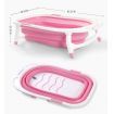 Baby Bath Tub Infant Toddlers Foldable Bathtub Folding Safety Bathing ShowerPink