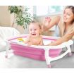 Baby Bath Tub Infant Toddlers Foldable Bathtub Folding Safety Bathing ShowerPink