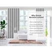 2x Blockout Curtains Panels 3 Layers Eyelet Room Darkening 132x160cm Grey