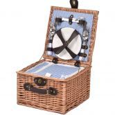 2 Person Picnic Basket Wicker Baskets Set Insulated Outdoor Blanket Gift Storage