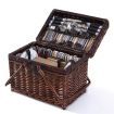 4 Person Picnic Basket Deluxe Baskets Set Outdoor Blanket Deluxe Wicker Gift