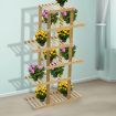 6 Tiers Premium Bamboo Wooden Plant Stand In/outdoor Garden Planter Flower shelf