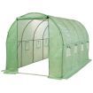 Greenhouse Plastic Cover Film Walk in Outdoor Garden Green House Tunnel 6X3X2M