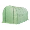 Greenhouse Plastic Cover Film Walk in Outdoor Garden Green House Tunnel 6X3X2M