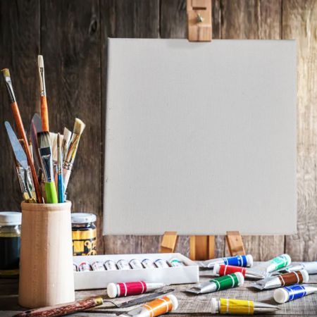 5x Blank Artist Stretched Canvas Canvases Art Large White Oil Acrylic ...