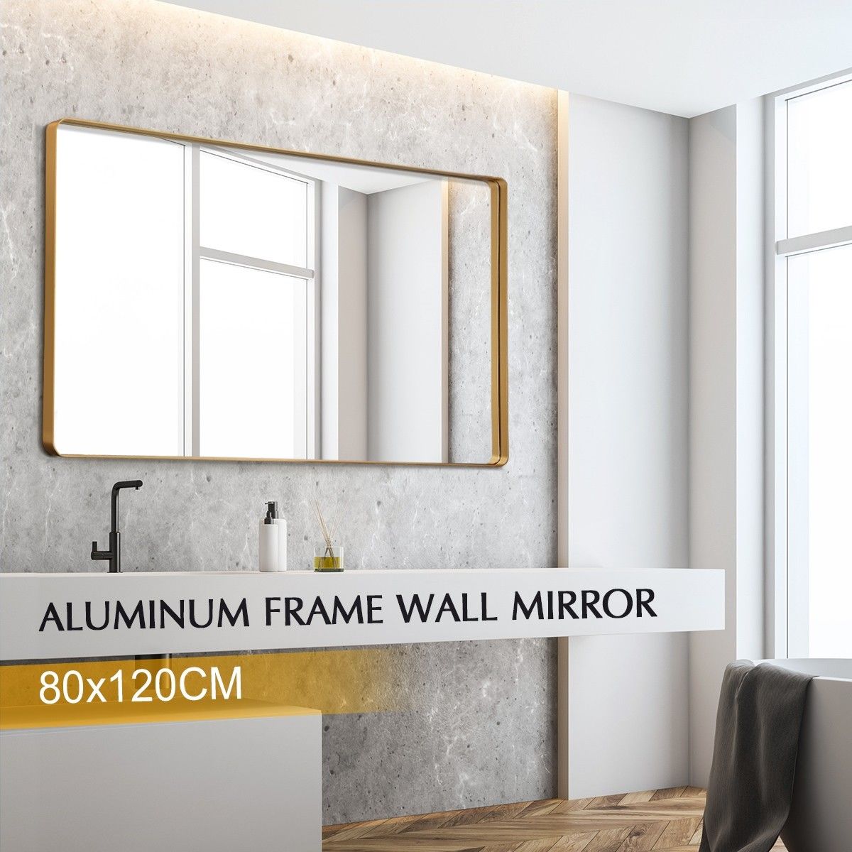 Full Length Wall Mirror Makeup Dressing Free Standing Bedroom Mirror 120CM X 80CM 