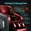 HOMASA 4D Electric Massage Recliner Chair Zero Gravity Massager Red