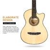 Melodic 38 Inch Folk Dreadnought Acoustic Guitar Pack Classical Cutaway Natural Wood