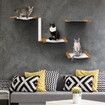 Luxury Wall Mounted Cat Shelves Cat Tree Multi-Level Wooden Cat Perches