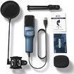 USB Gaming Microphone,Computer Condenser PC Mic with Tripod Stand and Pop Filter(Black)